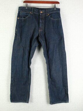 Rvca Jeans Mens 32X29 Blue Dark Wash Japanese Denim Straight Leg Selvage